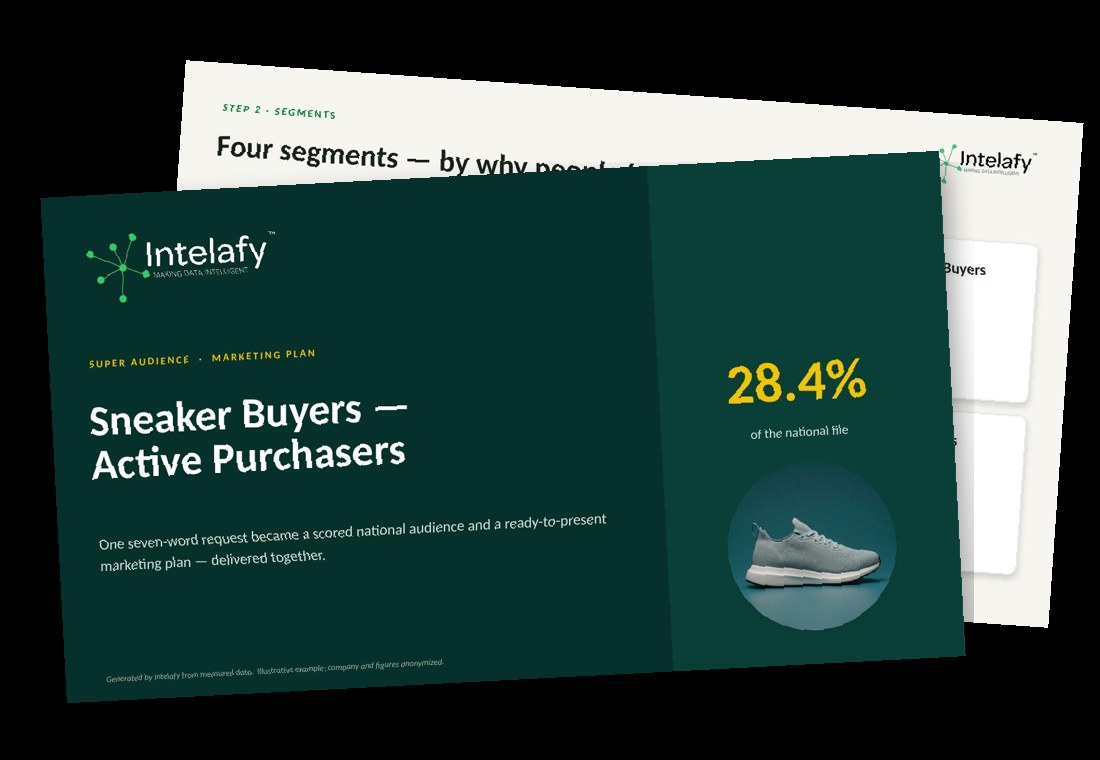 Sample super-audience marketing deck